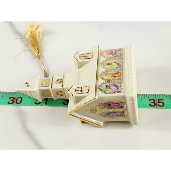 Lenox Church Berkshire Chapel Ornament 4 1/4" Ivory Porcelain 1999 Handcrafted - Picture 15 of 16